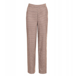 GUESS ELEGANCKIE SPODNIE DAMSKIE W PEPITKĘ WYSOKI STAN