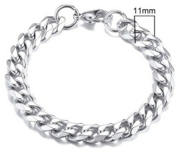 Bransoletka męska pancerka srebrna gruba 11 mm