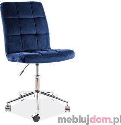 Fotel obrotowy Q-020 Velvet Signal Granatowy
