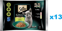 SHEBA Kitten Wybór smaków w sosie 52x85g mokra