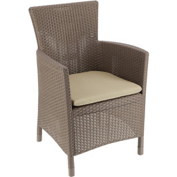 Fotel ogrodowy z poduszką Keter Allibert Iowa, beżowy