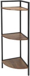 Regał metalowy czarny narożny 23,5x23,5x76 cm