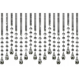 Firana Cyrkonie Łezka koraliki 120 kryształki 21szuk Ozoba