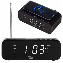 Radiobudzik z Ładowarką Indukcyjną Do Smartfona