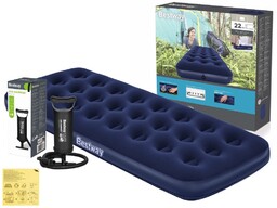 Materac Dmuchany Jednoosobowy 76x185x22 Bestway 67000 + Pompka
