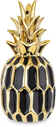 Figurka ceramiczna ananas czarno złoty 31x14x14 164417