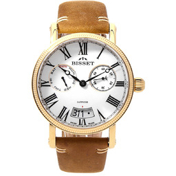 Szwajcarski zegarek męski Bisset szafirowe szkło