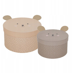 Okrągłe pudełka miś zestaw Jabadabado