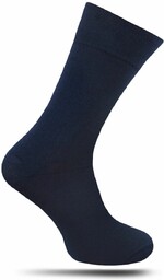Skarpetki Bambusowe z Jonami Srebra, Granatowe Garniturowe, Jednokolorowe,