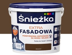 ŚNIEŻKA Farba elewacyjna Extra Fasadowa brązowa 5L