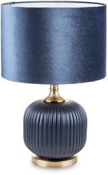 Lampa ceramiczna lampka nocna stołowa granatowa 50x33x33 138559