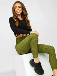 Khaki legginsy damskie Denley YW88024