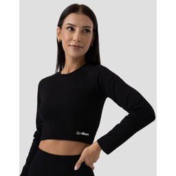 GymBeam Damski Crop Top FLO Ribbed Black XL