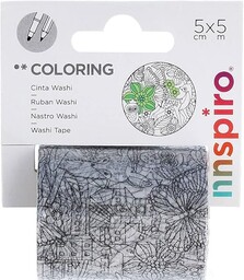 Taśma washi taśma barwiąca COLORING Las 50mmx5m.