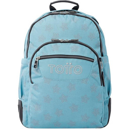 TOTTO Plecak szkolny niebieski i gwiazdki - kredki
