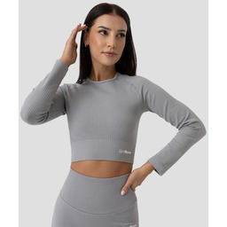 GymBeam Damski Crop Top FLO Ribbed Grey S