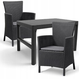 Zestaw mebli ogrodowych Allibert 2 krzesła + stolik,