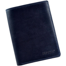 BARTEX 1012M-ID skórzany portfel męski * granatowy *
