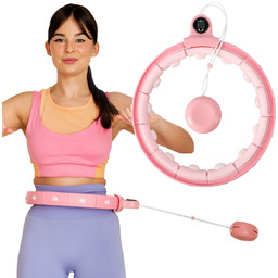 HULA HOP Z OBCIĄŻNIKIEM + LICZNIK FH02 PINK