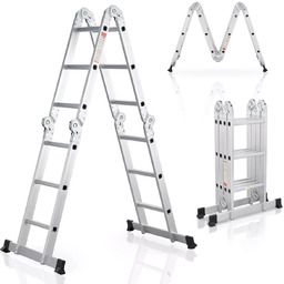 DRABINA ALUMINIOWA WIELOFUNKCYJNA 3,6M 12 STOPNI 150KG SKŁADANA