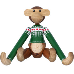 Kay Bojesen MONKEY Małpka Drewniana - Zielona/ Świąteczna