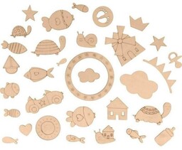 32 sylwetki - ładne rymowanki - drewno