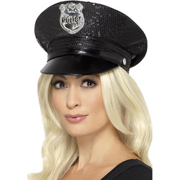 Fever Sequin Police Hat