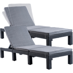 Leżak ogrodowy Daytona Deluxe Keter szary grafit, 2