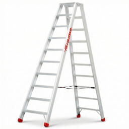Drabina aluminiowa dwustronna składana profesjonalna 10 stopniowa FARAONE