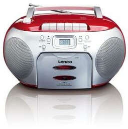 Lenco SCD-420 Czerwono-srebrny Radiomagnetofon CD