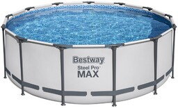 Basen naziemny Bestway Steel Pro MAX, szary, szer.396