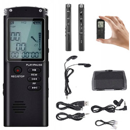 Dyktafon Cyfrowy Odtwarzacz MP3 Profesjonalny 15 Godzin Dyktafon