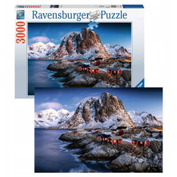 Ravensburger Puzzle 2D Widok Hamnoy Lofoty Góry 3000