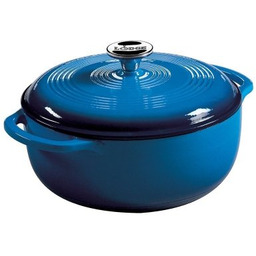 Lodge Garnek żeliwny emaliowany - niebieski 4,2L /