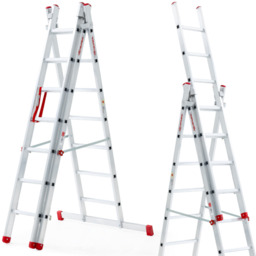Drabina aluminiowa na schody profesjonalna FARAONE 3x7 AK225.3SC