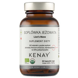 KENAY Soplówka jeżowata Lion''s Mane, 60 kaps.