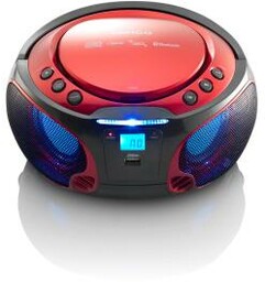 Lenco SCD-550 Bluetooth Czerwony Radioodtwarzacz CD