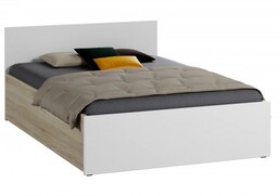 Łóżko DM1 160x200 Białe/boki dąb sonoma