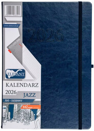 Kalendarz 2026 A4 dzienny Jazz granatowy - praca