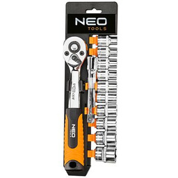 Klucz nasadowy 1/2", zestaw 12 sztuk NEO