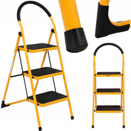 Vorel Drabina Trzystopniowa Rozkładana Do 150KG Antypoślizgowa 17733