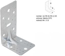 Domax KP1 Kątownik z przetłoczeniem 10szt 4021 90x90x65mm