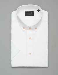 koszula canosa krótki rękaw biały slim fit 00237