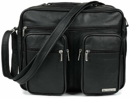 Torba duża skórzana premium do pracy szkoły czarna