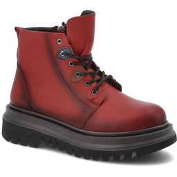 Artiker Czerwone Botki Solidne Obuwie Damskie