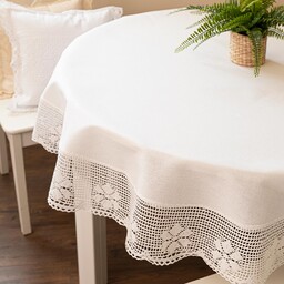 Markizeta Obrus z ażurem 160 cm okrągły 001