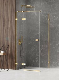 Złota kabina prysznicowa lewa 110x110 EXK-1852 Avexa Gold