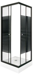 Kabina prysznicowa z brodzikiem 80x80 Pico Black Kerra