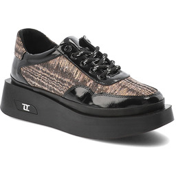 Artiker Czarne Sneakersy Skórzane Obuwie Damskie