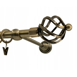 Karnisz metalowy fi16 berło Złoto Antyk 300cm galwanizowany